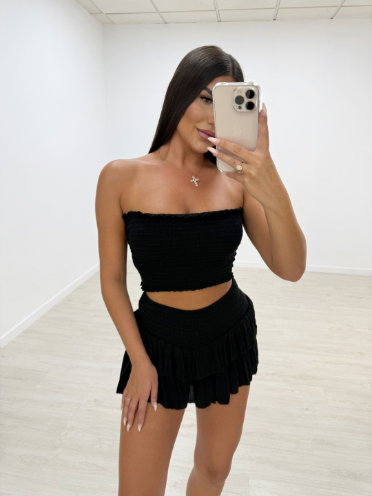 CONJUNTO FALDA BANDA NEGRO